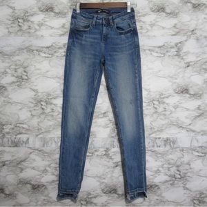 Zara Step Hem Skinny Denim Jeans Size 2